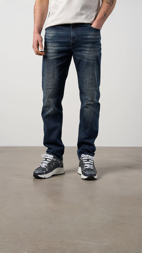 Straight Leg Denim Jeans Navy