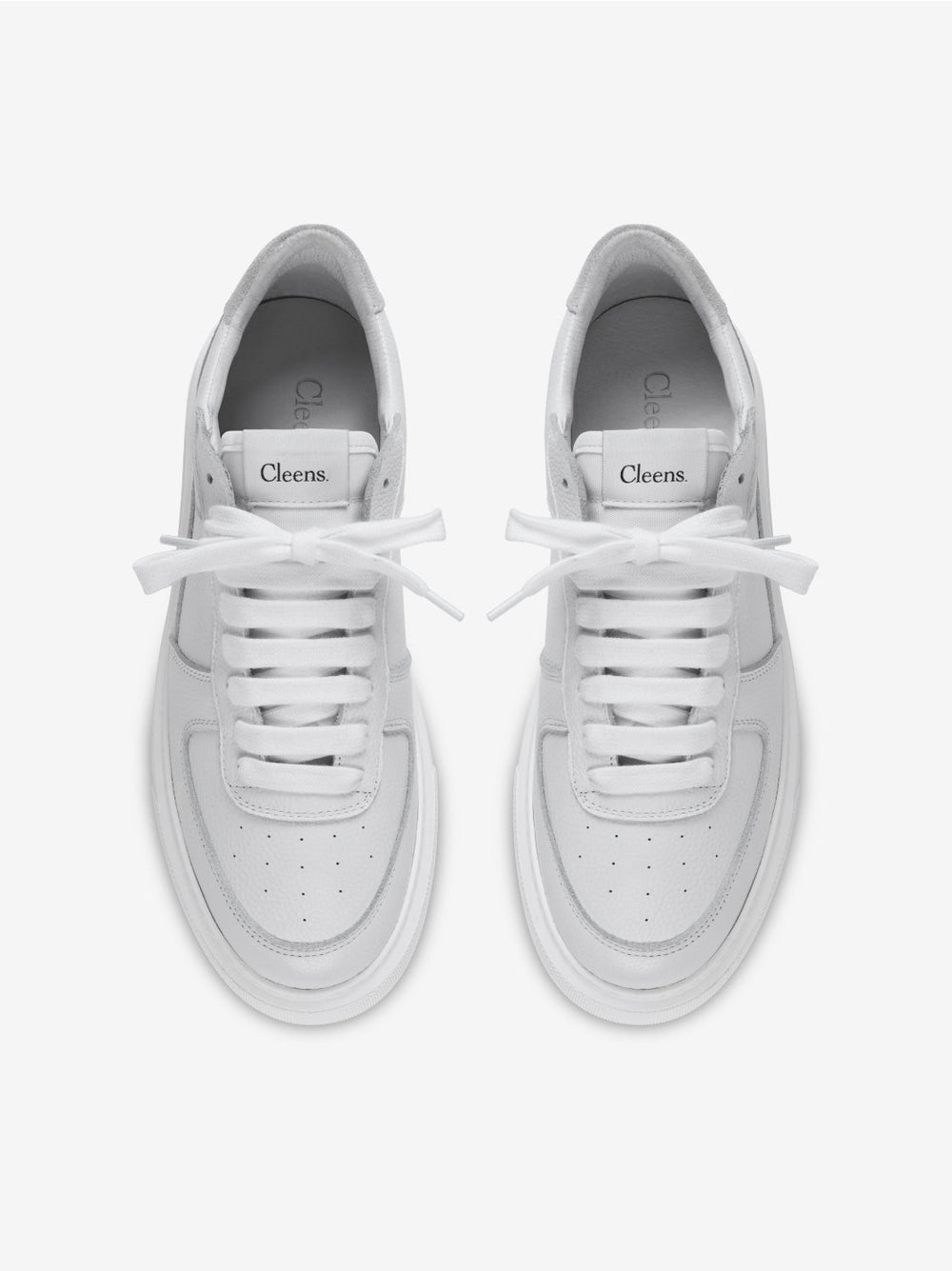 Court Trainer Triple White Tumbled leather-4