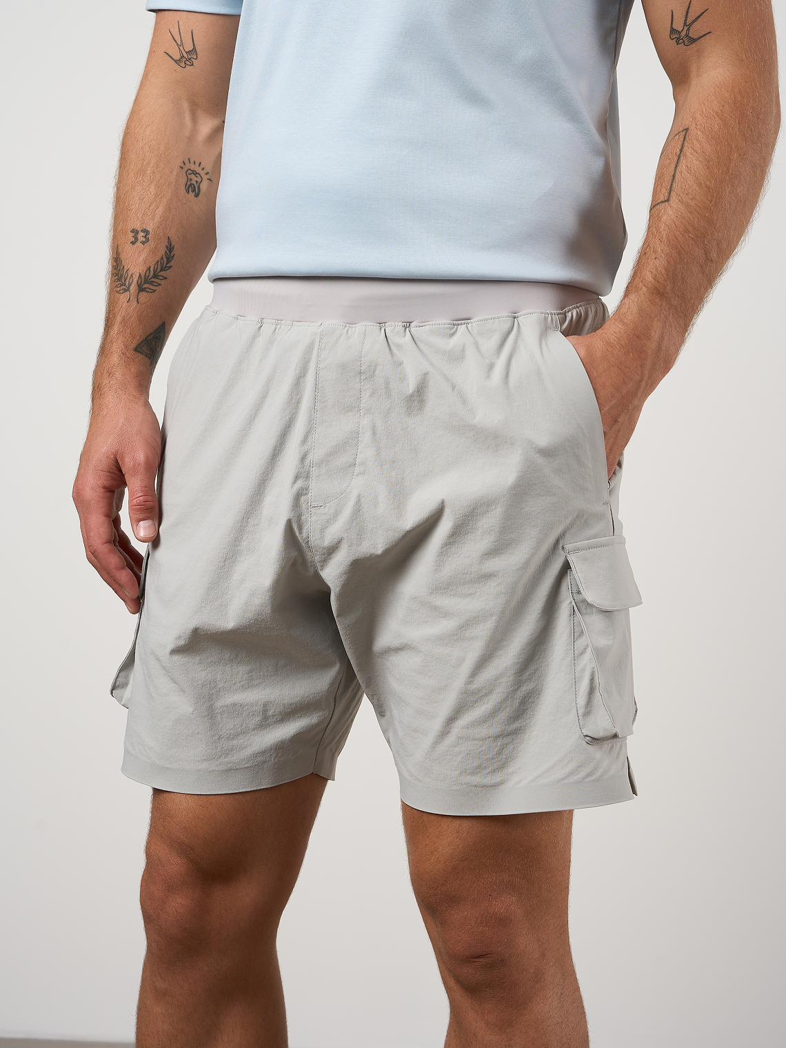 Woven Tech Shorts Dove Grey