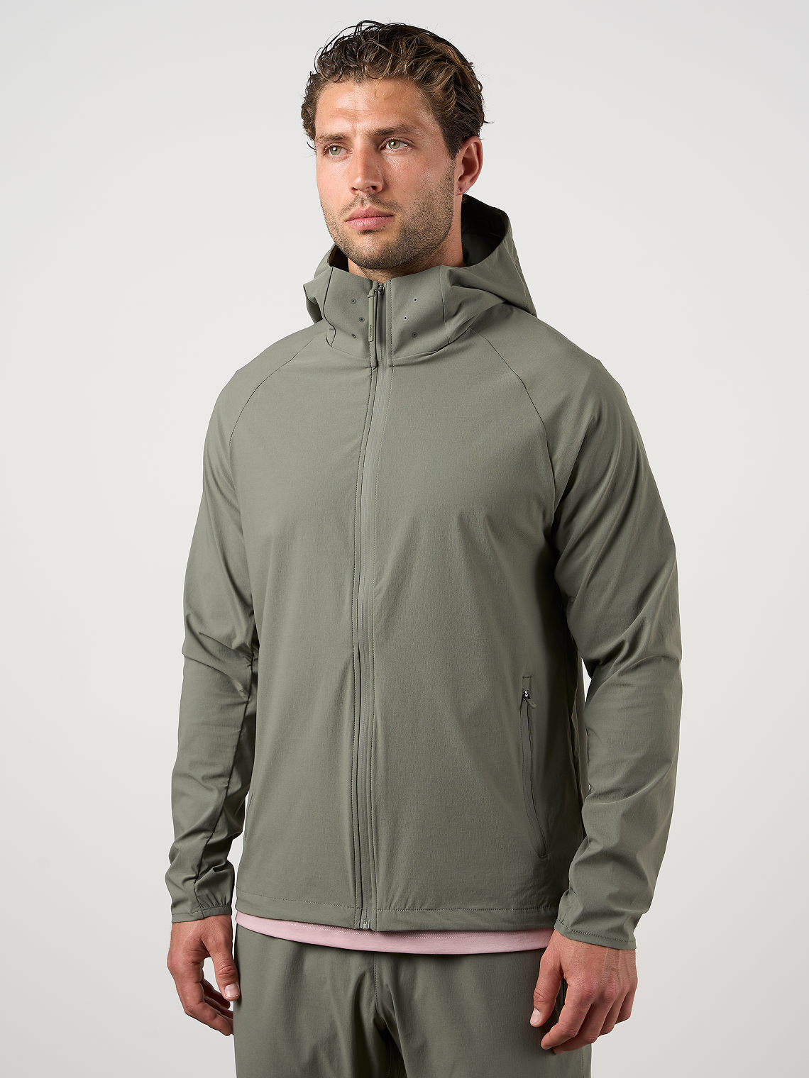 Woven Tech Windrunner Jacket Washed Sage