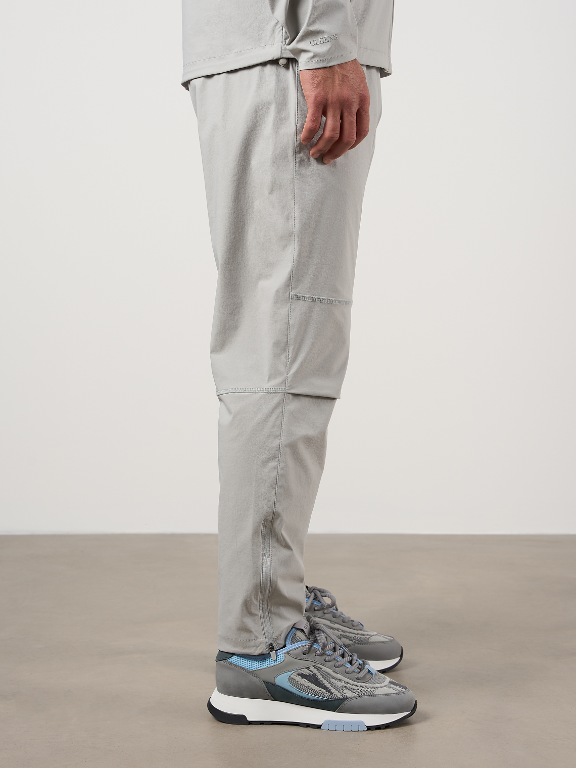 Woven Tech Track Pants Dove Grey