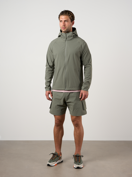 Woven Tech Windrunner Jacket Washed Sage