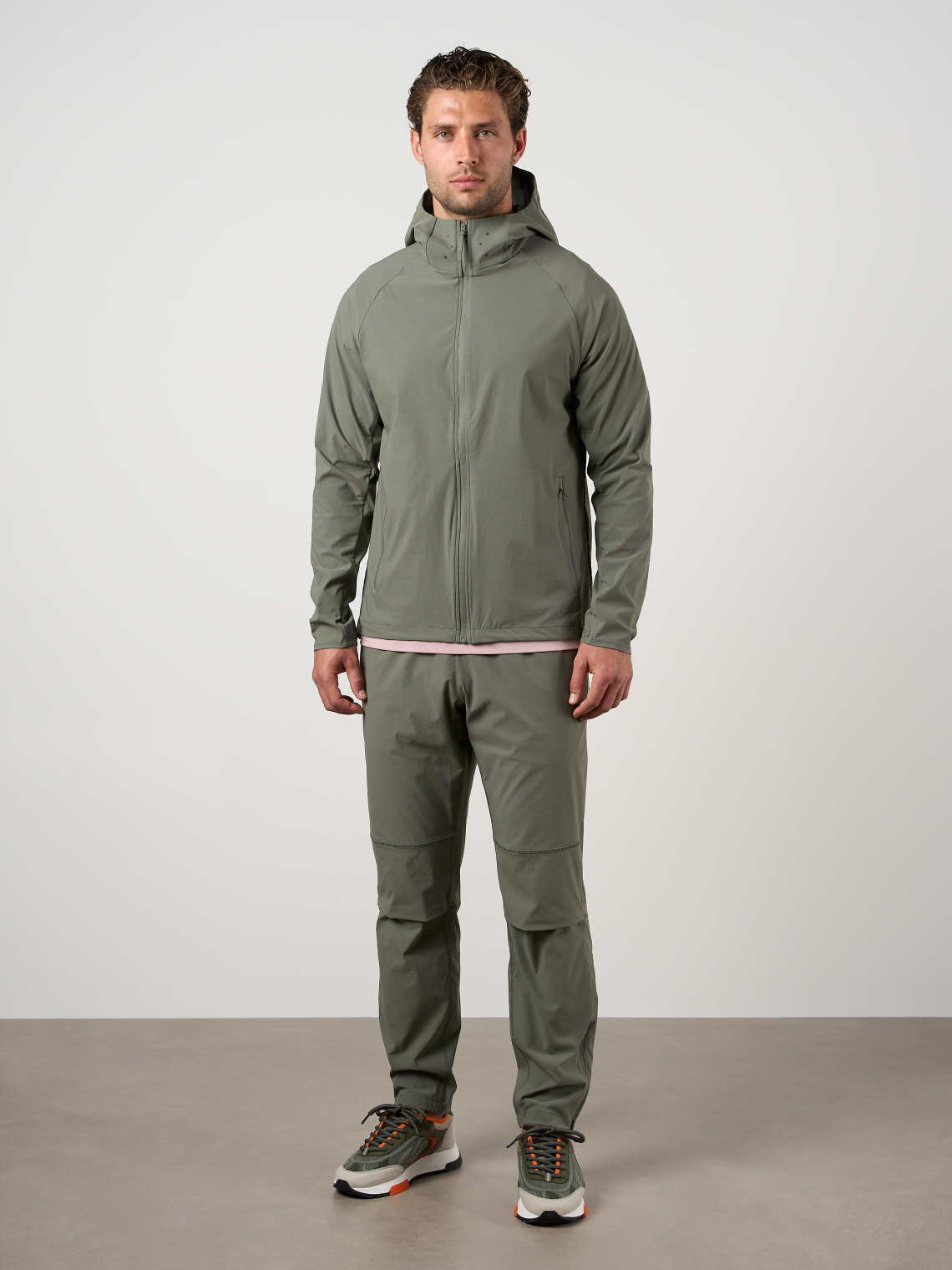 Woven Tech Windrunner Jacket Washed Sage