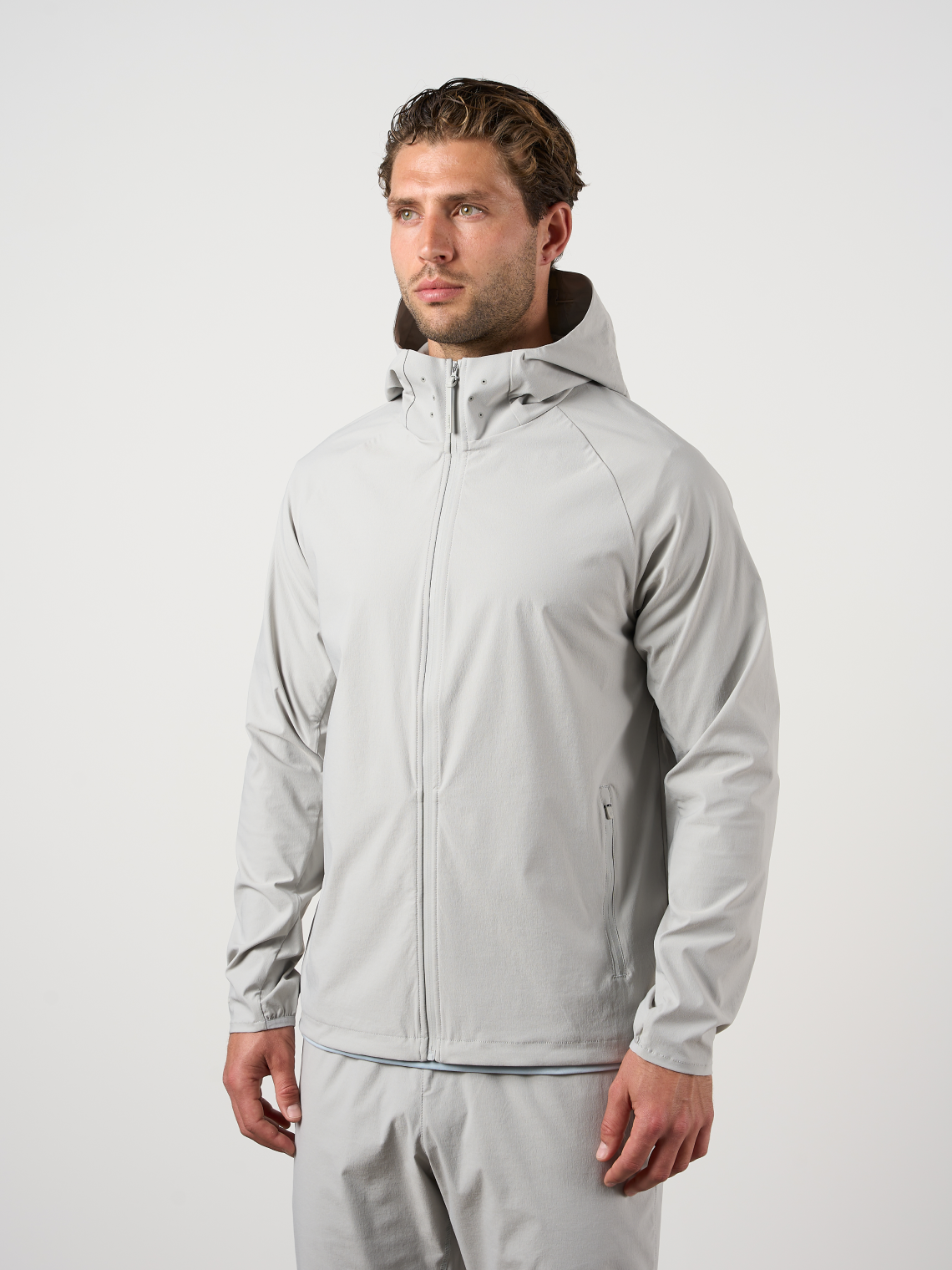 Woven Tech Windrunner Jacket Dove Grey