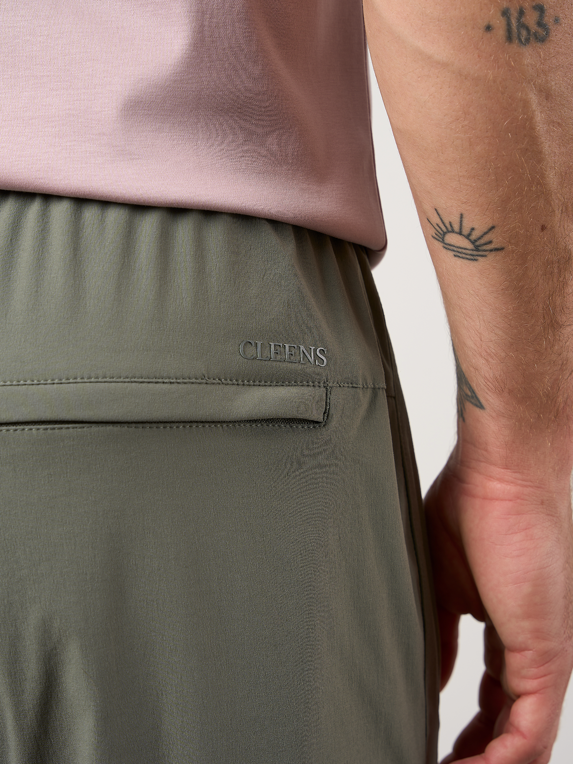 Woven Tech Track Pants Washed Sage