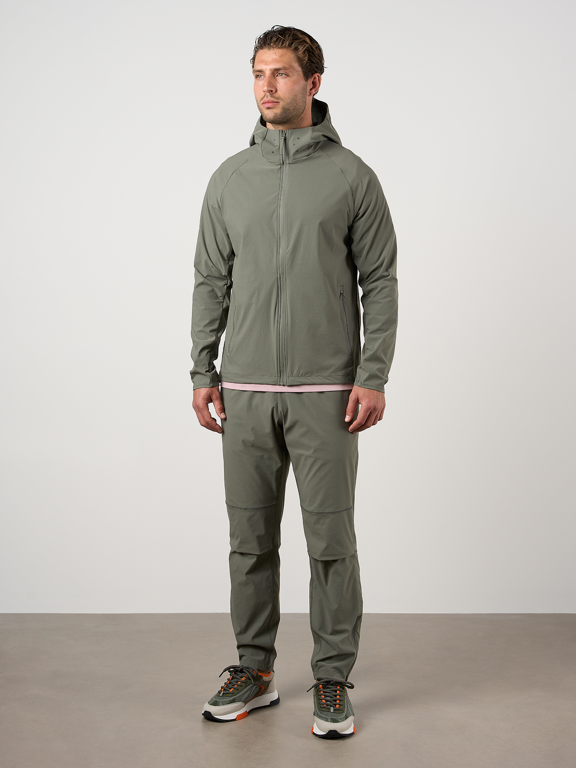 Woven Tech Track Pants Washed Sage