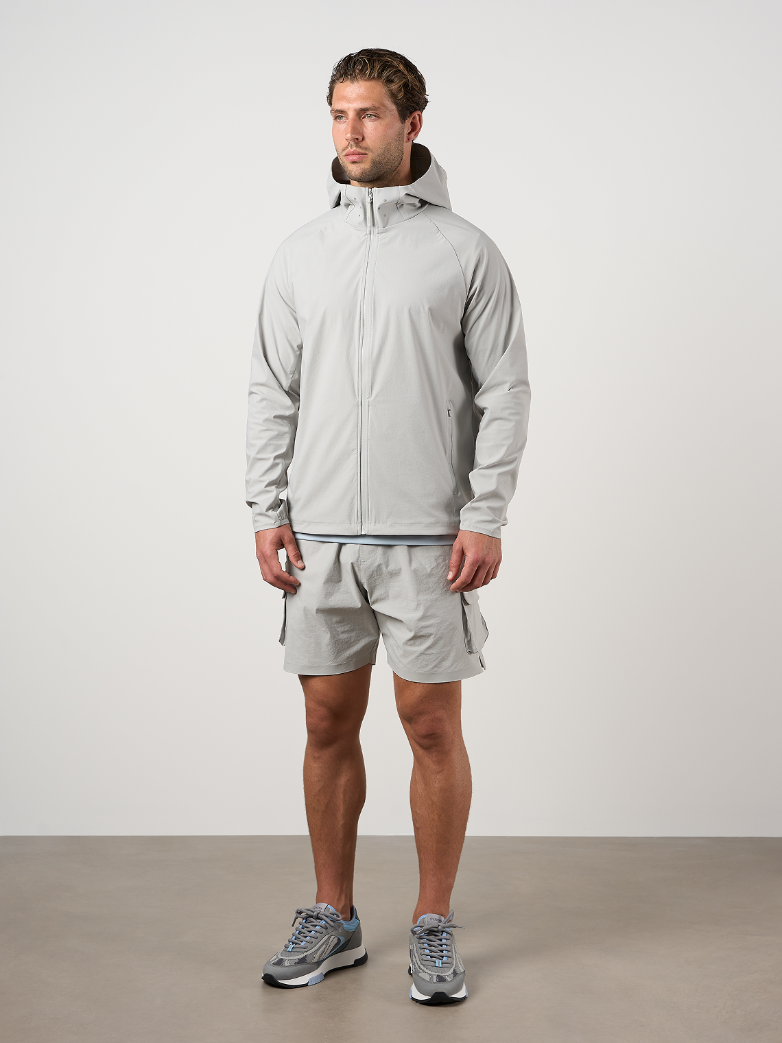 Woven Tech Windrunner Jacket Dove Grey