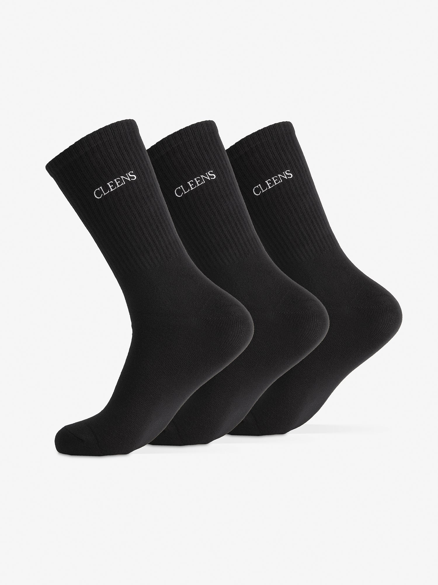 Face Less Cc Clean Socks Cleens Socks Black Triple Pack