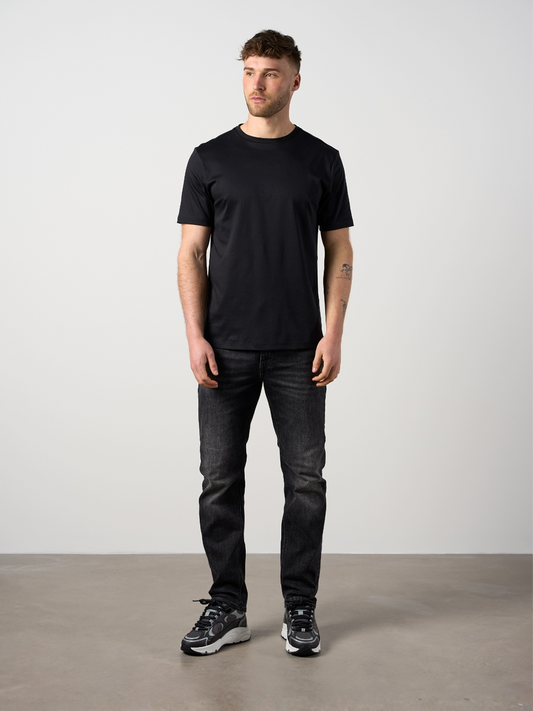 Straight Leg Denim Jeans Black