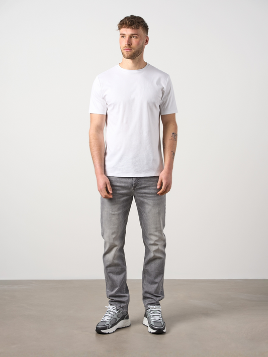 Straight Leg Denim Jeans Grey
