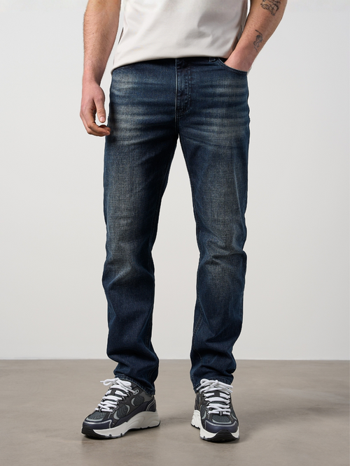Straight Leg Denim Jeans Navy