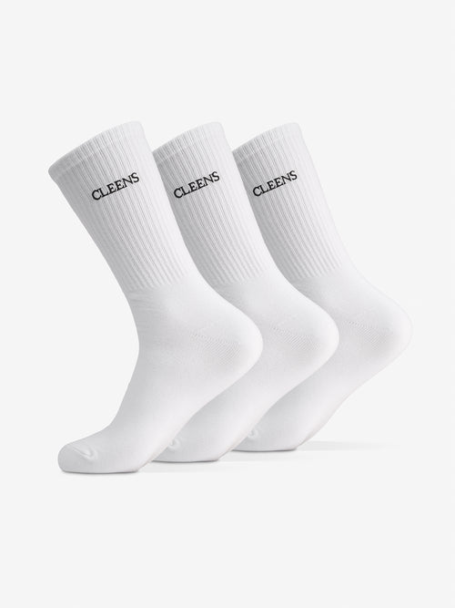 Cleens Socks White Triple Pack