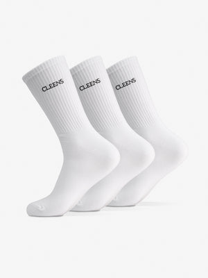 Cleens Socks White Triple Pack