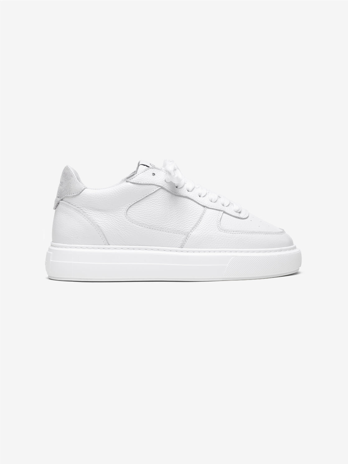 Court Trainer Triple White Tumbled leather – Cleens