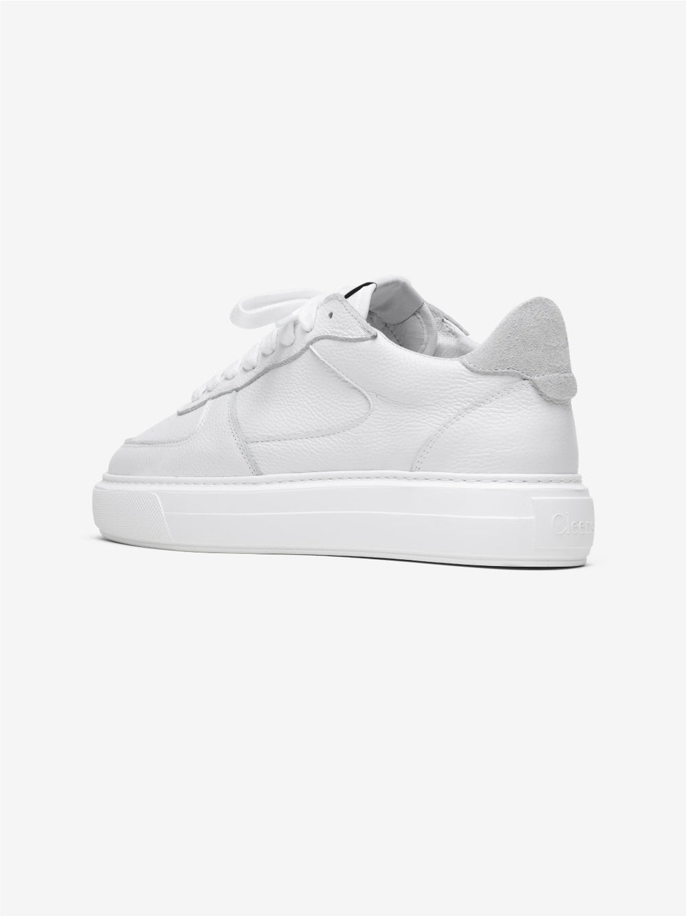 Court Trainer Triple White Tumbled leather – Cleens